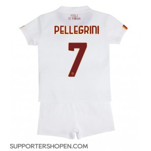 AS Roma Lorenzo Pellegrini #7 Bortatröja Barn 2022-23 Kortärmad (+ korta byxor)